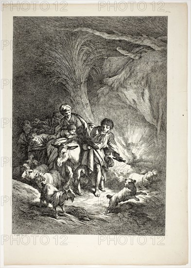 Plate 30 of 38 from Oeuvres de J. B. Huet, 1796–99, Jean Baptiste Huet, French, 1745-1811, France, Etching on paper, 480 × 350 mm