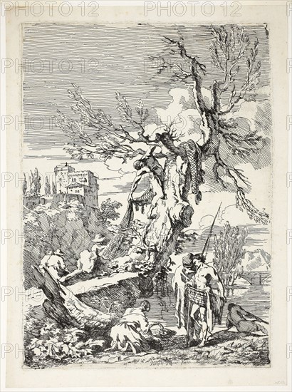 The Return from Fishing, n.d., Claude Joseph Vernet, French, 1714-1789, France, Etching on cream laid paper, 303 × 220 mm (plate), 334 × 248 mm (sheet)