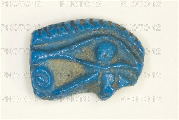 Amulet of the Eye of the God Horus (Wedjat), New Kingdom, Dynasty 18 (1550 BC–1295 BC), Egyptian, Egypt, Faience, 1.6 × 1.3 × 0.5 cm (5/8 × 1/2 × 3/16 in.)