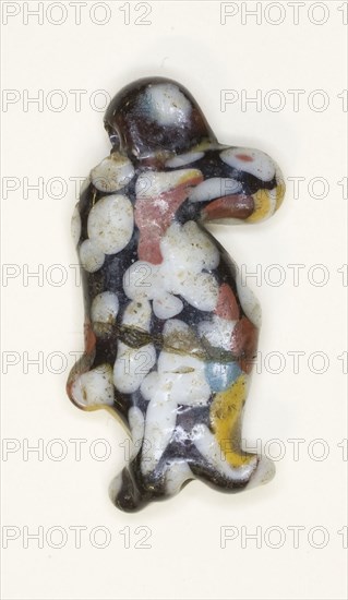 Hippopotamus Amulet, Late Dynasty 18 (about 1336 BC), Egyptian, Egypt, Glass, mosaic techinque, 2.5 × 1 × .5 cm (1 × 3/8 × 3/16 in.)