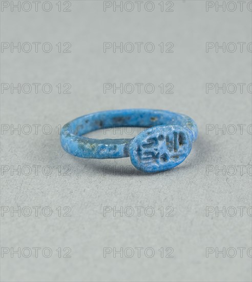 Ring: Rameses (II), Beloved of Amun, New Kingdom, Dynasty 19, reign of Rameses II (about 1279–1213 BC), Egyptian, Egypt, Faience, W. 0.6 cm (1/4 in.), diam. 2.2 cm (7/8 in.)