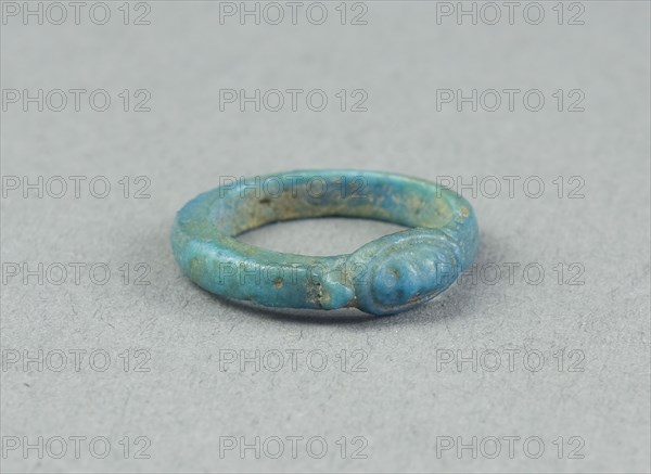 Ring: Scarab, New Kingdom, Dynasty 18 (about 1390 BC), Egyptian, Egypt, Faience, W. 0.6 (1/4 in.), diam. 1.9 cm (3/4 in.)