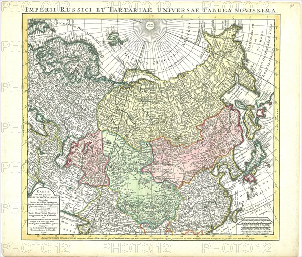 Map, Johannes Matthias Hasius (1684-1742), Copperplate print