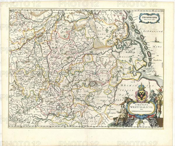 Map, Circvlvs Westphalicvs, sive Germaniae Inferioris, Copperplate print
