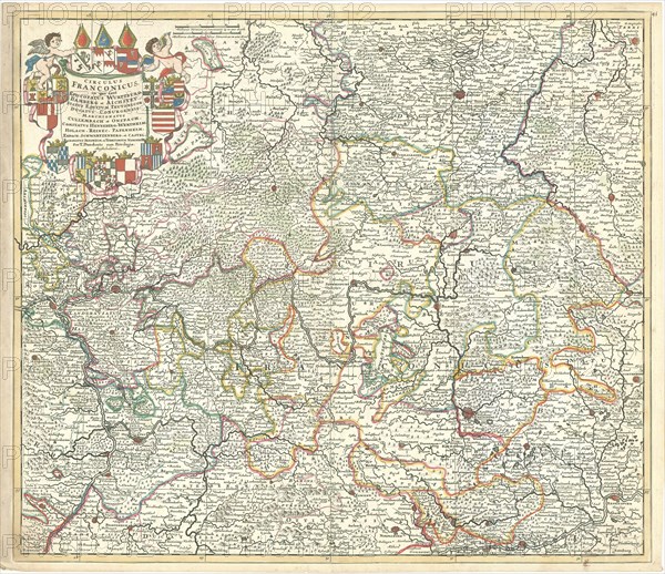 Map, Theodorus Danckerts (1663-1727), Copperplate print