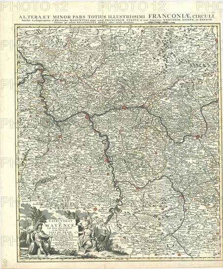 Map, Johannes Condet (1711-1781), Copperplate print