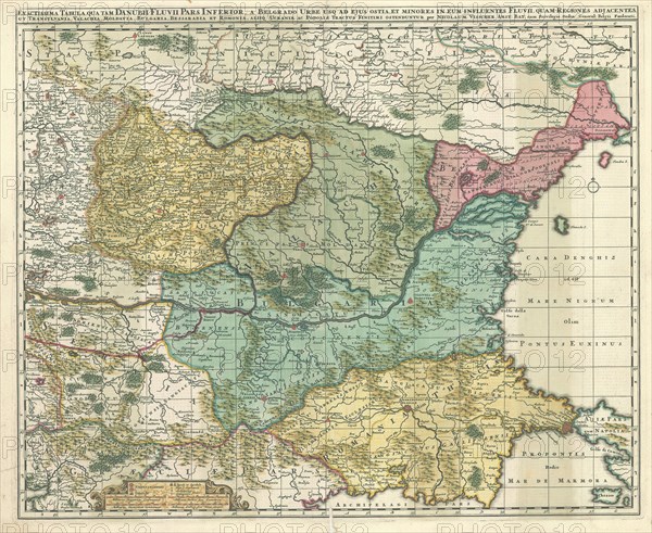 Map, Nicolaes Jansz. Visscher (1618-1679), Copperplate print