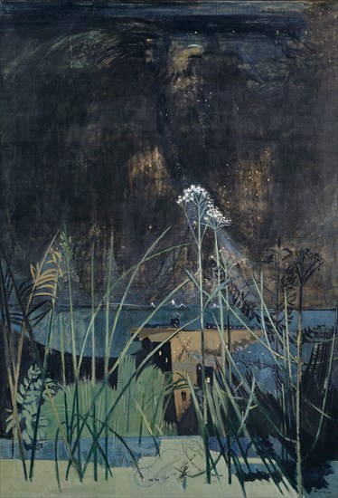 The Night, 1940, oil on canvas, 115 x 80 cm, signed and dated lower right: Wiemken 40, Walter Kurt Wiemken, Basel 1907–1941 bei Castel San Pietro/Tessin