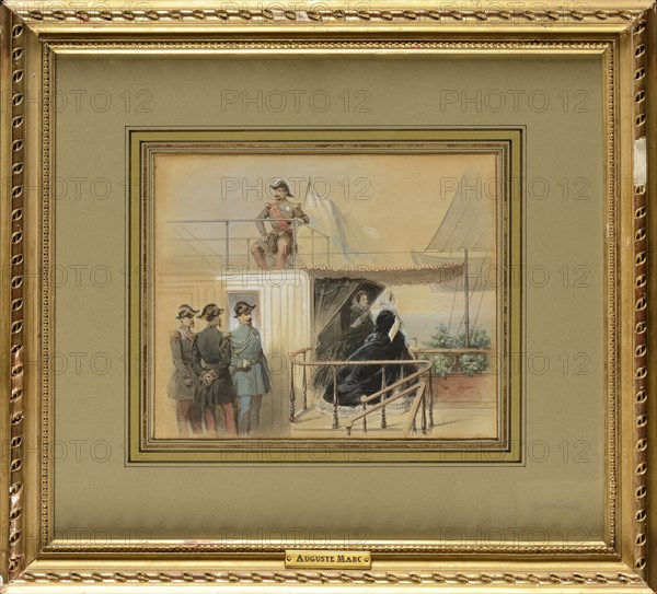 Marc, Emperor Napoleon III and Empress Eugenia on the yacht L'Aigle