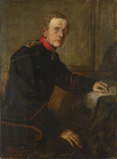 Lenbach, Portrait of Moltke at his desk