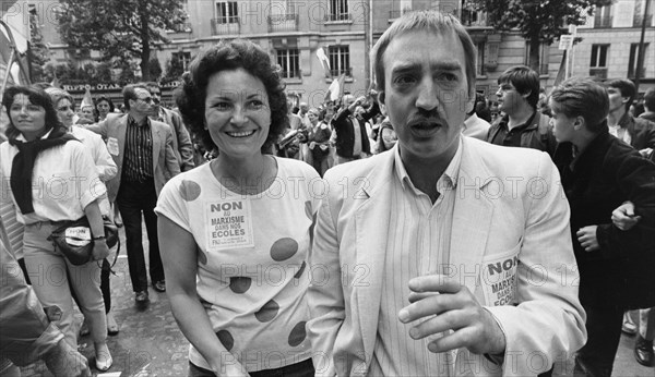 Manifestation du Front National en faveur de l'école libre, Paris, 1984