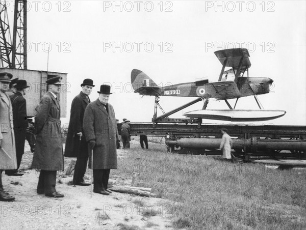 Winston Churchill, with Captain D. Margesson