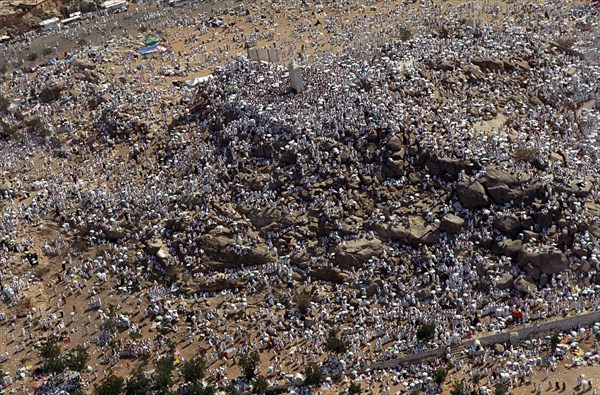 Pèlerins sur le Mont Arafat, février 2003