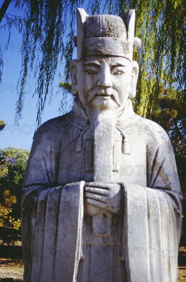 Tombeaux de la dynastie Ming, les 13 mausolées Ming, statue en pierre