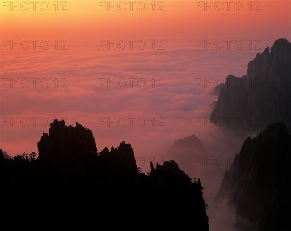 La montagne Huangshan, province de l'An Hui, Chine