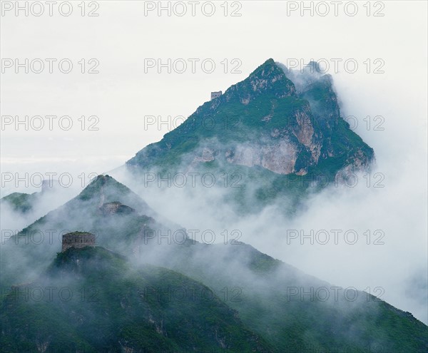 Great Wall in the gauze, China