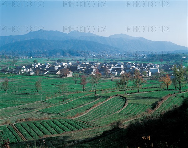 Farmhouses in the plains, China