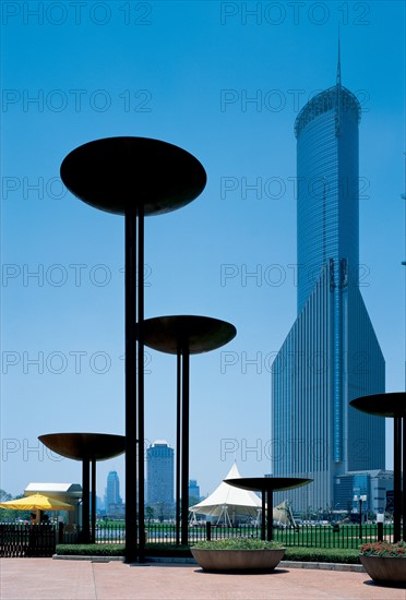 Achitecture moderne, Shanghai, Chine