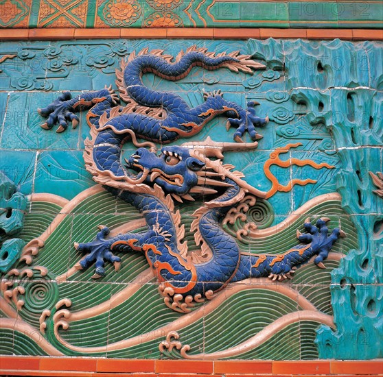 Blue dragon, Nine-Dragon Wall, China