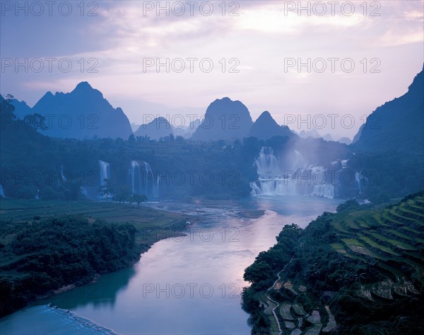 Chutes d'eau Detian, Daxi, province du Guangxi, Chine