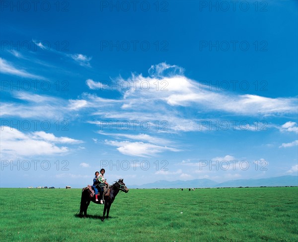 Prairie Ruoergai, province du Sichuan, Chine