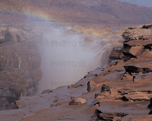 Les chutes d'eau de Hukou, fleuve Huanghe, Chine