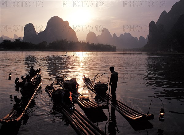 Rivière LiJiang, GuiLin, province du Guangxi, Chine