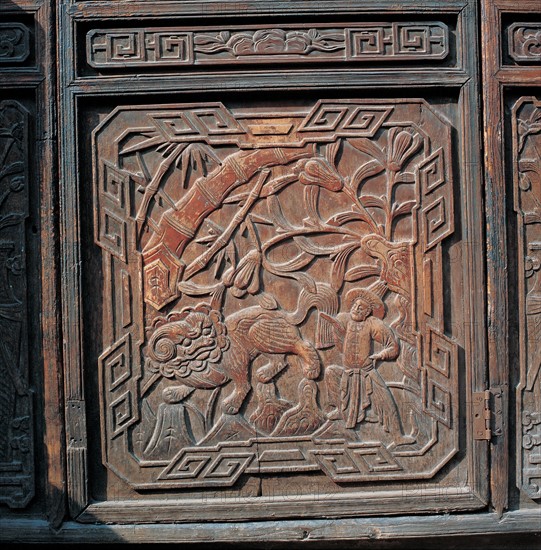 Shaanxi, PingYao, woodcarving, China
