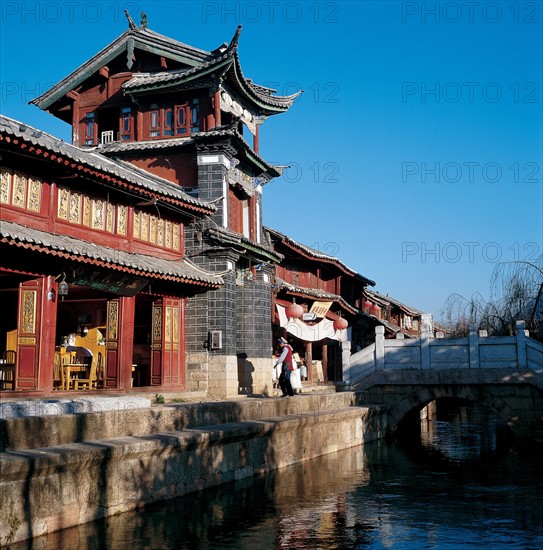 Tour de la rue Sifang, Lijiang, province du Yunnan, Chine