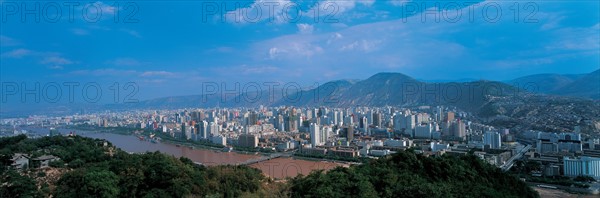 Ville de Lanzhou, province du Gansu, Chine