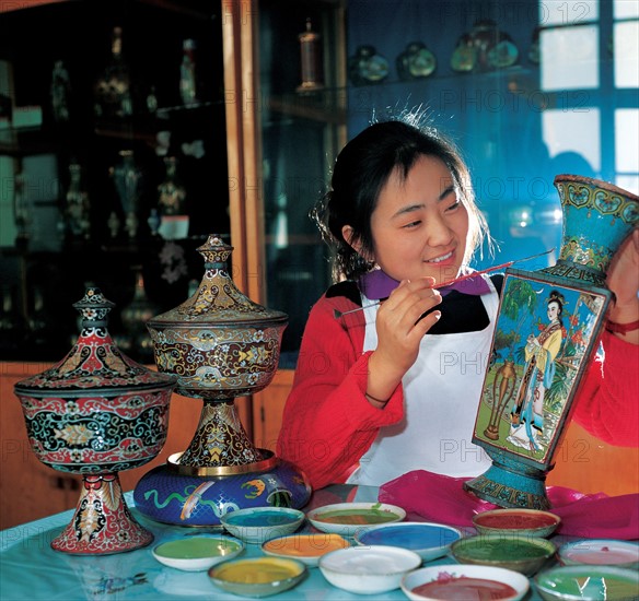 JingTailan Porcelain, facture Process, China