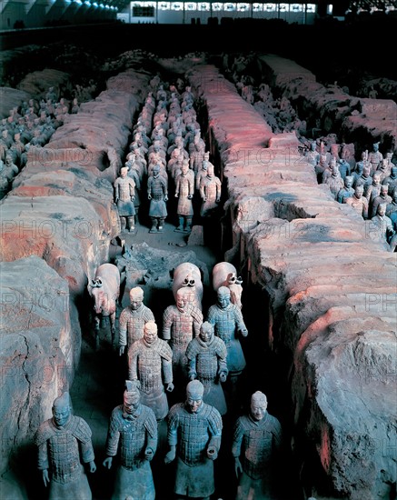 Terra-cotta Soldier and Horse Figures, China