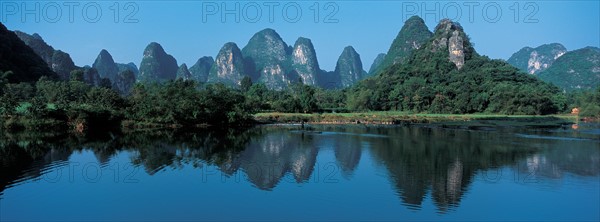 La rivère Li à Lijiang, entre Guilin et Yangshuo, province du Guangxi, Chine