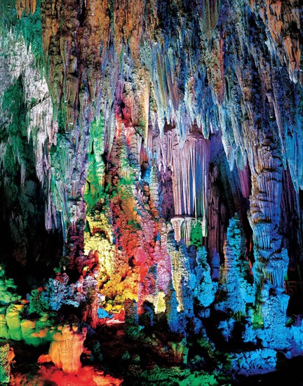 Eroded cave in Guizhou, China