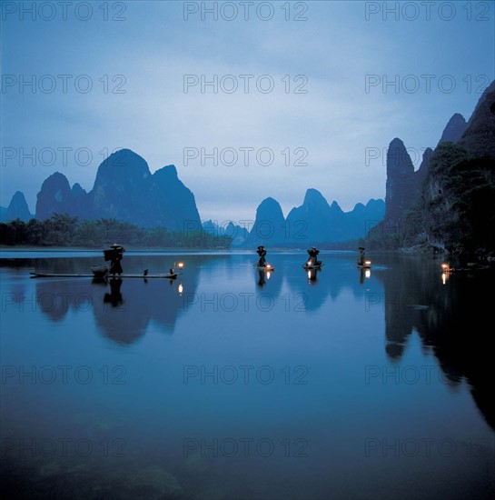 Cormorant fisherman on Lijiang river,Guilin,China