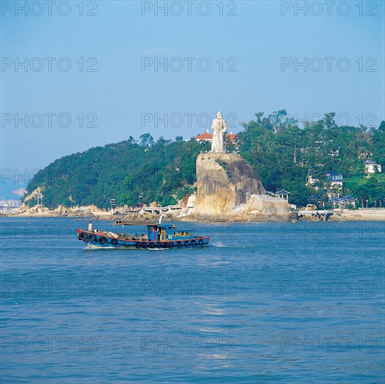 The statue of Zheng Chenggong at Gulangyu Island,Xiamen,Fujian Province,China