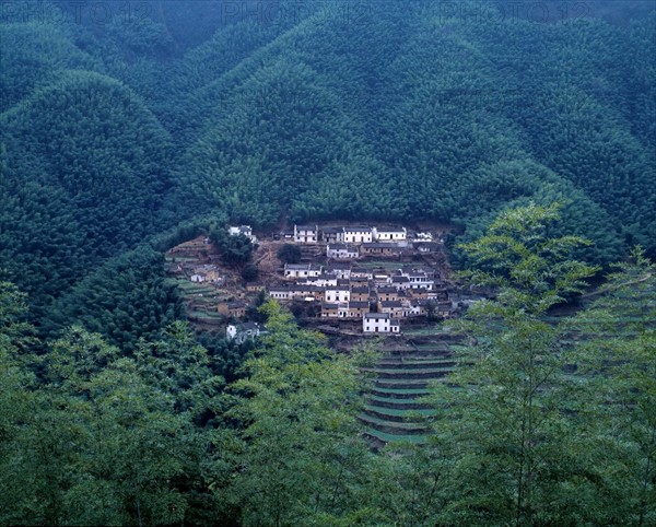 Residence on a mountain slope,Shexian County,Anhui Province,China