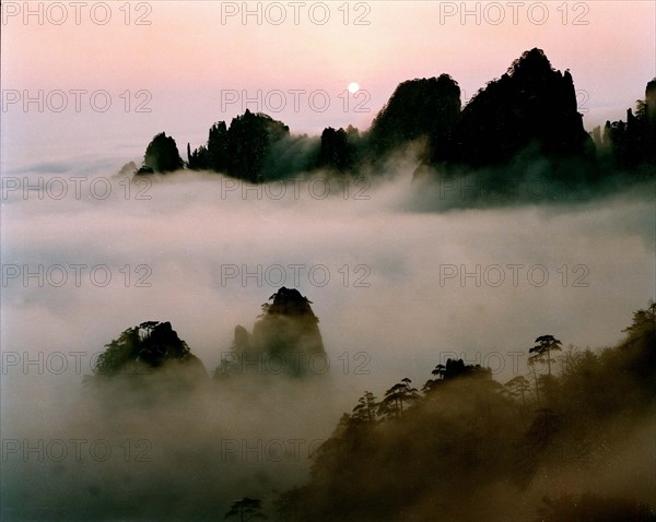 Qingliang platform of Huangshan mountain, Chna