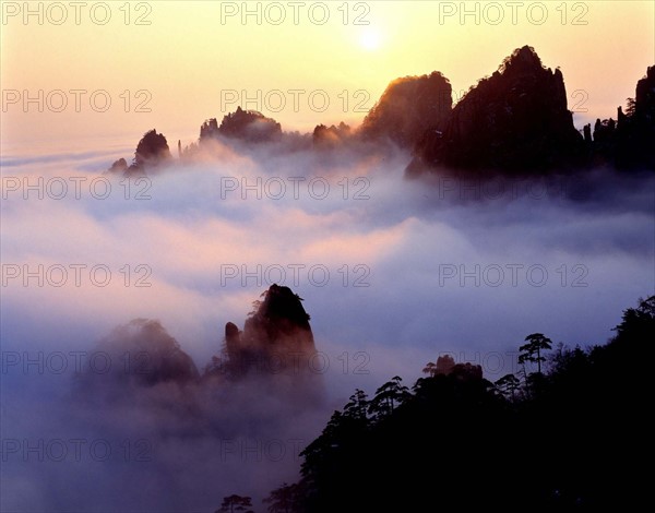 Qingliang platform of Huangshan mountain, Chna