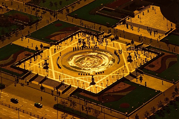 Bird's view of People Square of Shanghai,China