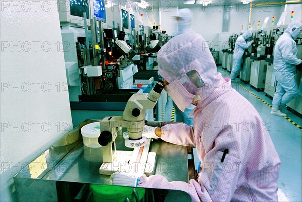 Workshop of electronic plant in Zhangjiang industrial district of Shanghai,China