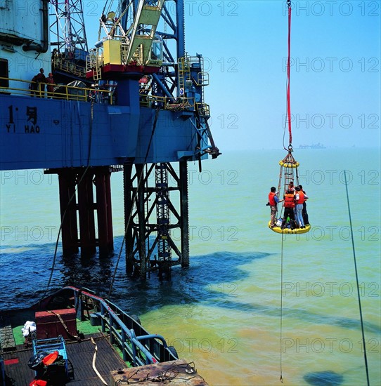 The oil platform of Shengli Oil Field,Shangdong Province,China