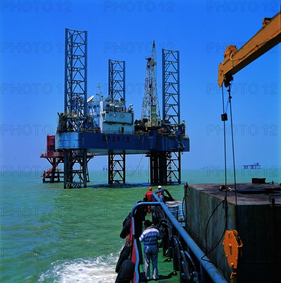 The oil platform of Shengli Oil Field,Shangdong Province,China