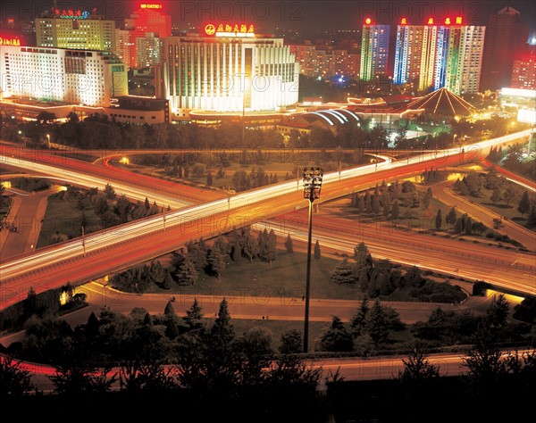 The nightscape of Beijing,China