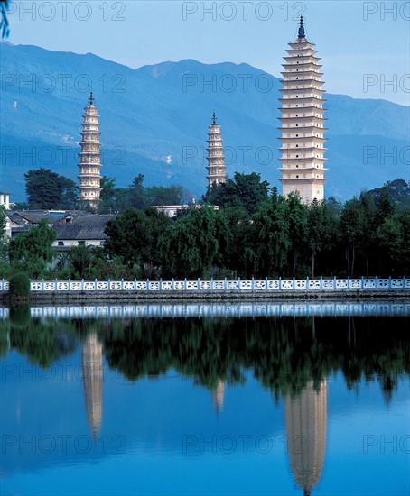 Three Pagodas of Chongsheng Temple,Dali,Yunnan Province,China