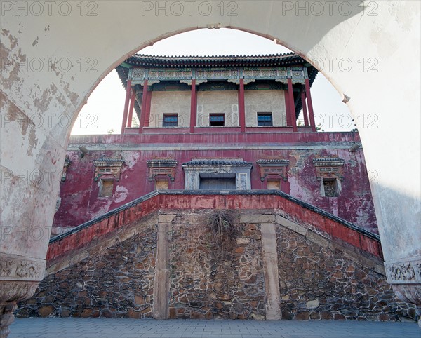 The pavilions at Zhaomiao Temple,Fragrance Hill,Beijing,China