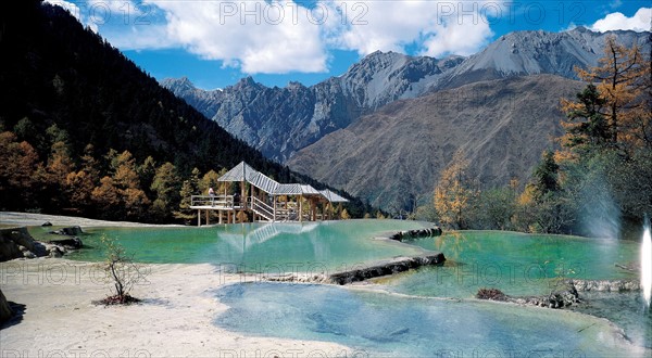 Yaochi Ponds,Huanglong,Sichuan Province,China