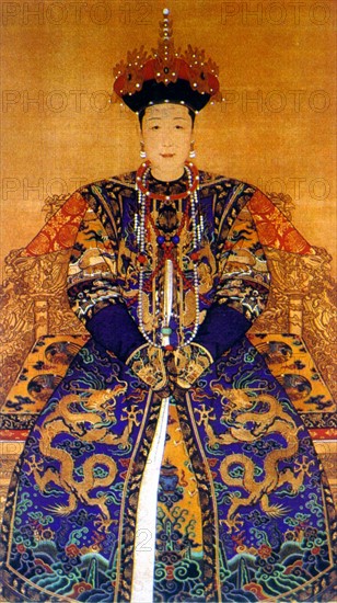 portrait of Queen Xiao Gongren,Qing Dynasty