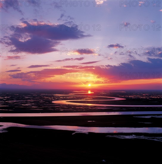Kaidu river on Bayanbulak Grassland,Xinjiang,China