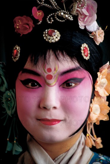 Make-up of actress of Qin Qiang, Shanxi,China